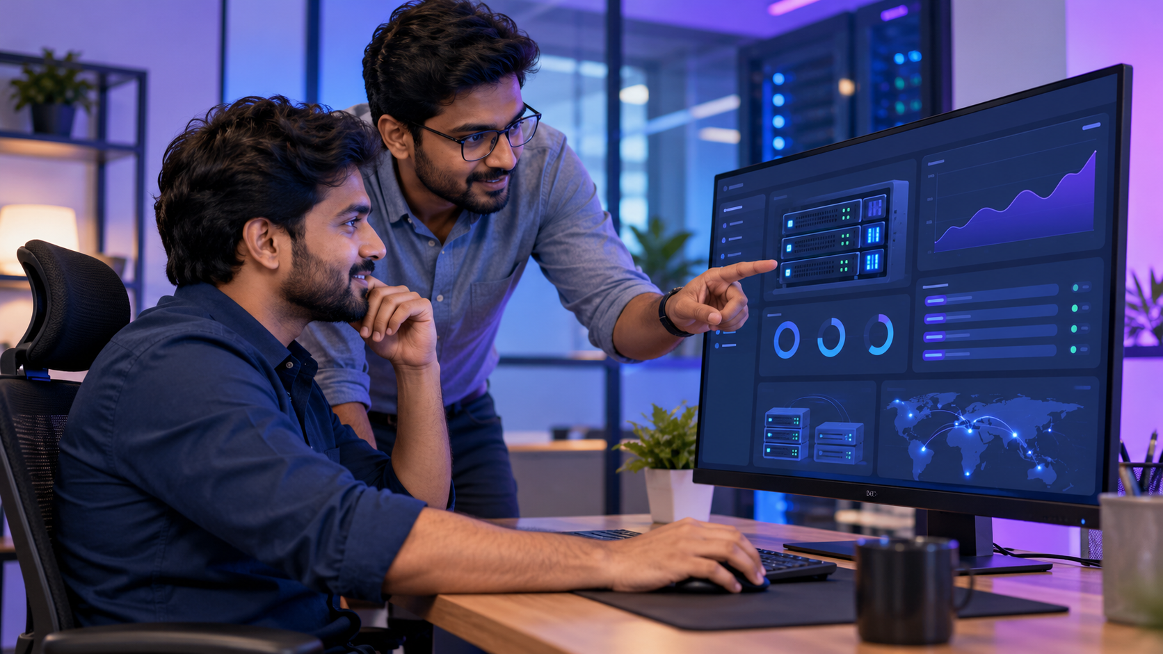 Indian hosting entrepreneurs working together